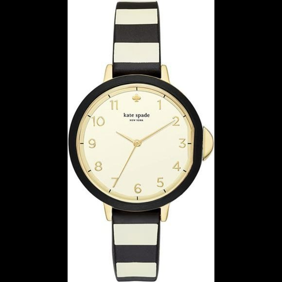 Kate Spade New York Women's Park Row Stainless Steel and Silicone Quartz Watch